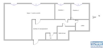 Appartement
                                                                                                                                                                                                                                                                                                                        3 pièce(s)                                                                                                                                                                                                          2 chambre(s)                                                                                                                                                                                                          71  m²