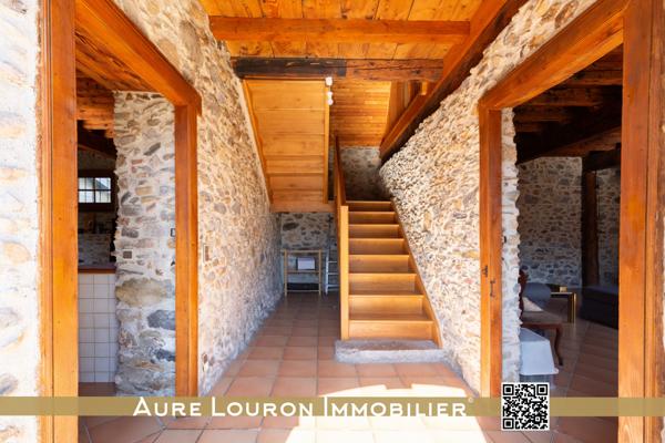 Hèches (65250) GRANGE PYRENEENNE 5 PIECES ±125M² AVEC DEPENDANCES AUX PORTES DES VALLEES D'AURE ET LOURON