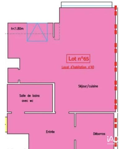 Studio à vendre 38 m² Harfleur