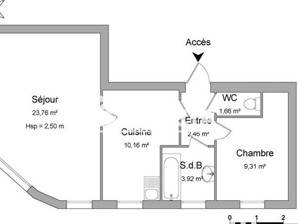 Location Appartement 2 pièces 51.27 m² - ALLEE DES TILLEULS St Priest Taurion 87480