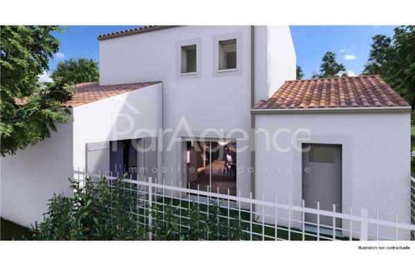 Maison neuve Séjour traversant et terrasse