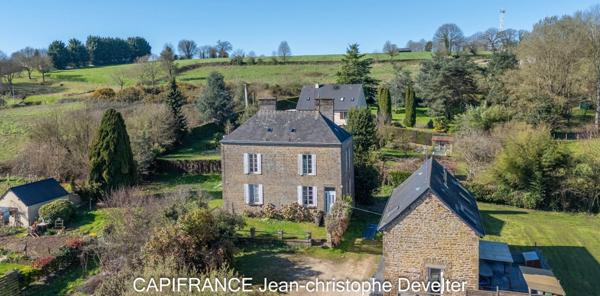 Maison à vendre GORRON (53) maison en pierre 2 chambres sur terrain de 1828 m2