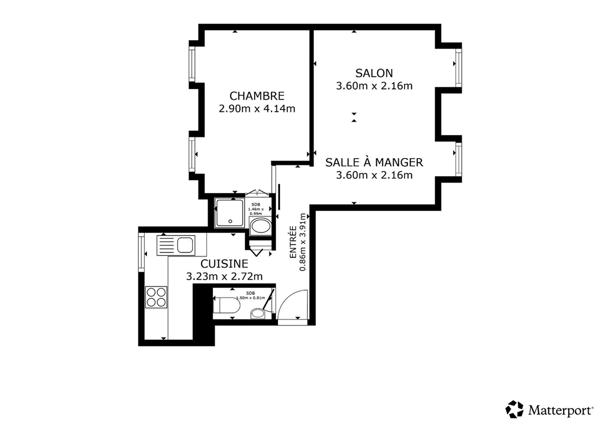 Appartement Paris 2 pièce(s) 35,38m2