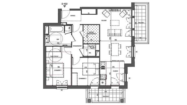 Appartement à vendre 3 pièces 76 m² Serris