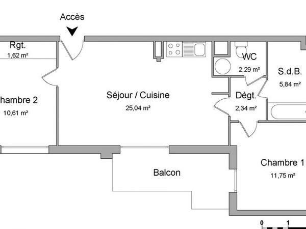 Location Appartement 3 pièces 59.49 m² - 224 RTE DE NEUFCHATEL Bihorel 76420
