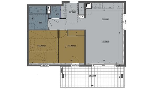 Appartement à vendre 3 pièces 64 m² Claix