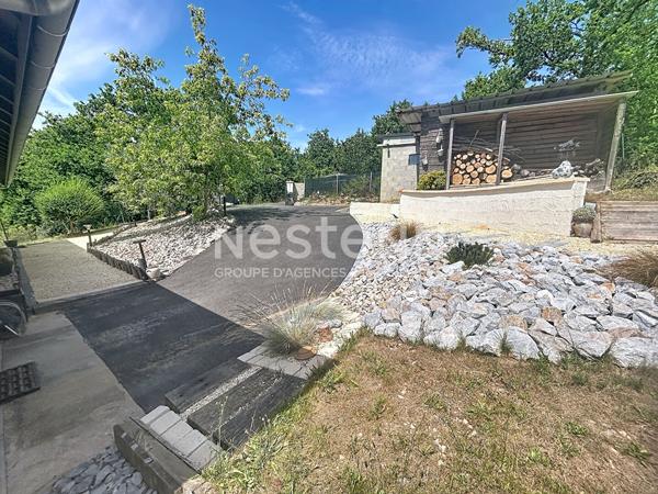 Maison ossature bois à vendre Noailles : 85 m2 habitable - 3 chambres - Triple Garage - Terrain arboré avec goût 1 200m2 - Vue imprenable