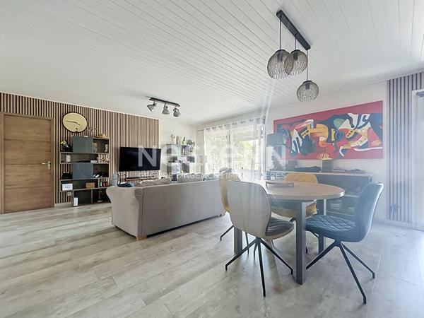 Maison ossature bois à vendre Noailles : 85 m2 habitable - 3 chambres - Triple Garage - Terrain arboré avec goût 1 200m2 - Vue imprenable