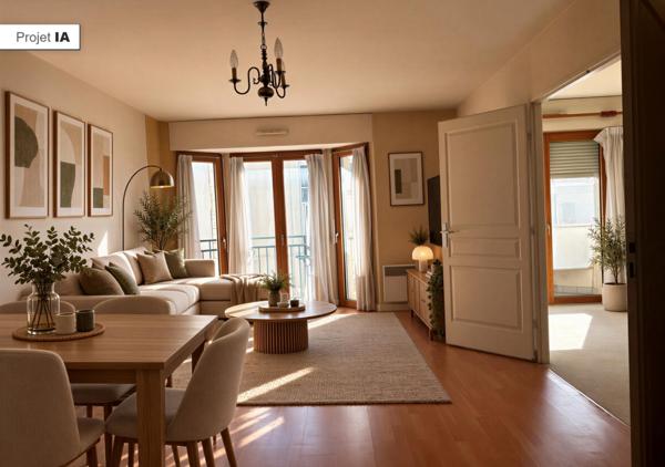 Appartement T5 de 110 m² avec balcons et garages dans une résidence de standing