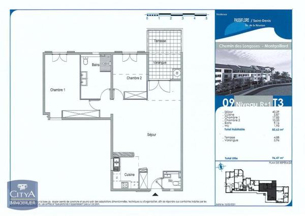 Appartement à louer 3 pièces 85.52m²