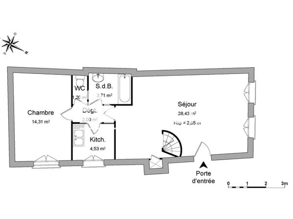 Location Appartement 2 pièces 54.18 m² - 17/19 RUE DES CARMELITES Poitiers 86000