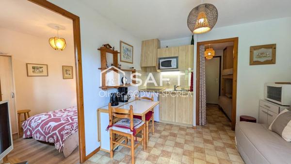 Appartement 2 Pièces avec balcon exposé plein Sud sans vis à vis avec vue imprenable sur les montagnes