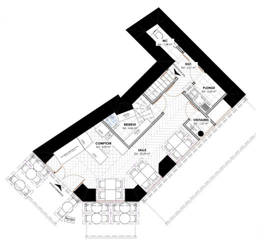 Restauration rapide à vendre 58 m² Paris 20