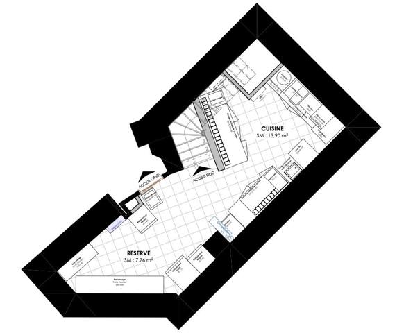 Restauration rapide à vendre 58 m² Paris 20