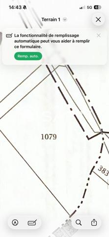 terrain constructible dans un environnement paisible  et préservé