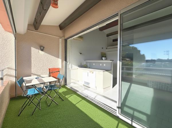 Cap d’Agde, studio avec vue mer et terrasse dans résidence Le Florid