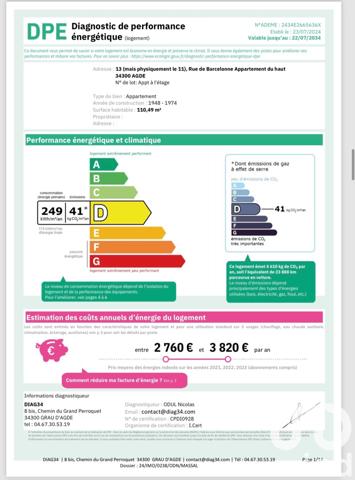 Appartement à vendre 5 pièces 113 m² Agde