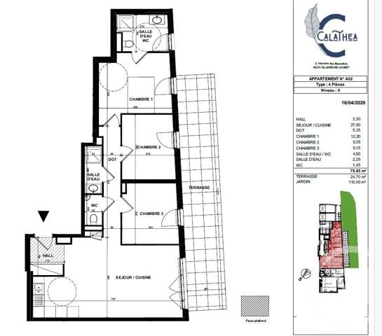 Appartement F4 à vendre  4 pièces - 98,10 m 2   VILLENEUVE LOUBET  - 06