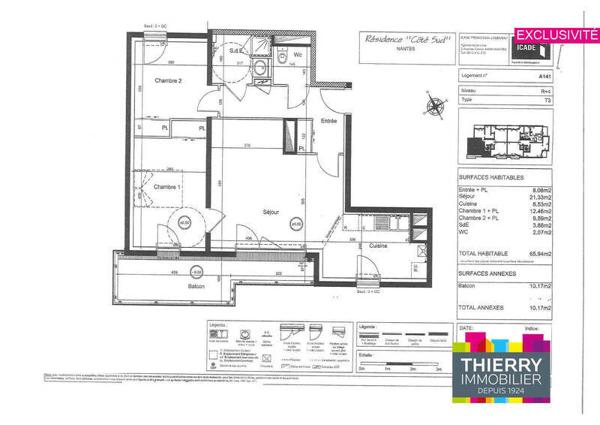 Appartement 3 pièces - 44200 Nantes -  Saint-Jacques