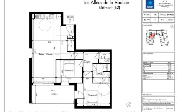 Appartement à vendre    3 pièces • 68,48 m2 Provins