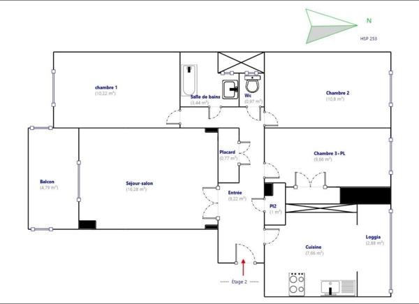 Appartement à vendre 249 000 € Marseille 05 4 p 70 m² DPE D