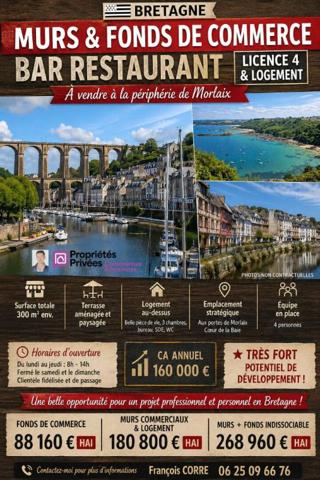 Murs, Fonds de commerce BAR-RESTAURANT-Licence IV