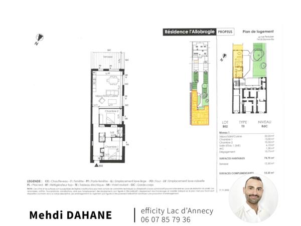 Appartement 3 pièces - 75 m²