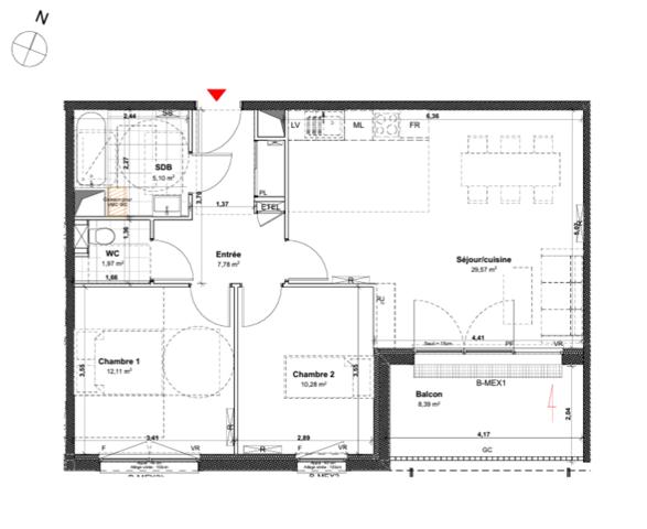appartement à vendre 3 pièces VILLERS LES NANCY (54)
