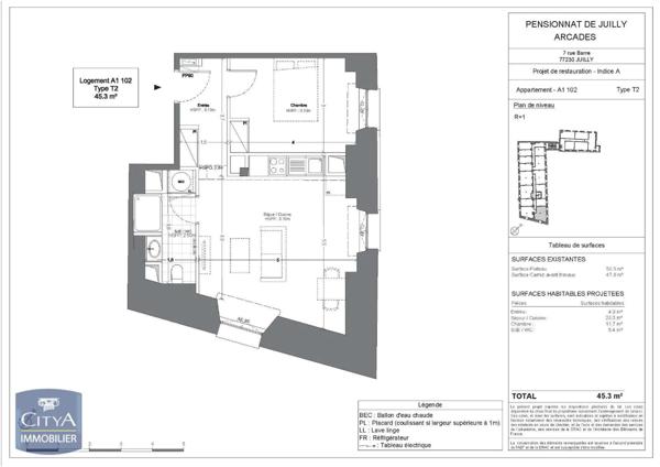 Appartement à louer 2 pièces 45.3m² Juilly (77230)