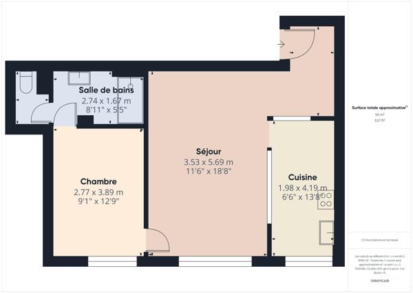 Appartement T2 à vendre  2 pièces - 50,16 m2 BOULOGNE BILLANCOURT - 92