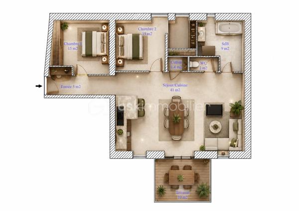 Nous vous proposons un appartement T3 « vendu en plateau à aménager », au sein d’une copropriété entièrement rénovée, toiture, isolation extérieure, façades, menuiseries extérieures, parties communes et aménagements extérieurs.

Cet appartement se compose d’une grande pièce de vie ouverte sur une terrasse orientée Sud avec une vue dégagée sur la Mauselaine et les forêts Vosgiennes, deux grandes chambres avec la possibilité de créer des dressings, une salle de bain et un WC complètent cet ensemble.

Afin de faciliter votre projection nous avons réalisé une étude complète pour le chiffrage des travaux d’aménagements intérieurs basée sur les visuels fournis dans l’annonce. Une rénovation haut de gamme avec des matériaux de qualité, chauffage par pompe à chaleur air/air, rénovation des sols en carrelage grès cérame, au moins un mur en bois vieilli dans chaque pièce pour conférer une ambiance montagne chaleureuse, rénovation complète de l’installation électrique, des sanitaires, des murs et plafonds.

Une pré-étude chiffrée vous sera transmise sur demande. Si vous le souhaitez nous pouvons vous mettre en relation avec notre prestataire qui assurera la programmation et le suivi des travaux avec les entreprises locales. 

Proposé au prix de 168 000€ honoraires charge vendeur, saisissez l’opportunité d’acquérir un appartement au sein d’un ensemble immobilier entièrement rénové avec la possibilité de choisir votre aménagement intérieur.
Possibilité d'acquérir des stationnements en sus 3500 €/u.