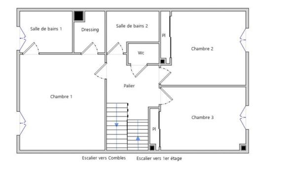 92 Rueil-Malmaison, quartier Buzenval- Maison contemporaine de 165m2 dont 4 chambres, garage, jardin au cœur d'un Domaine Privilégié