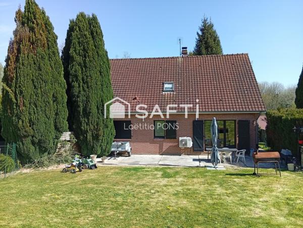 Maison 106m2, 3 chambres grande pièce de vie lumineuses, grand jardin