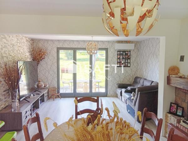 Maison 106m2, 3 chambres grande pièce de vie lumineuses, grand jardin