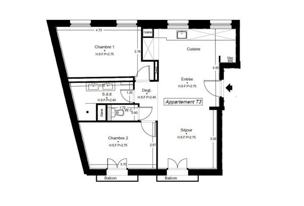Appartement de 3 Pièces à Neuilly sur Seine