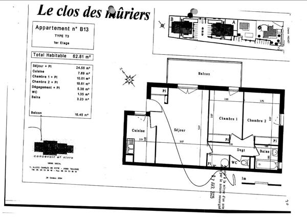 Appartement T3 63m² Cugnaux