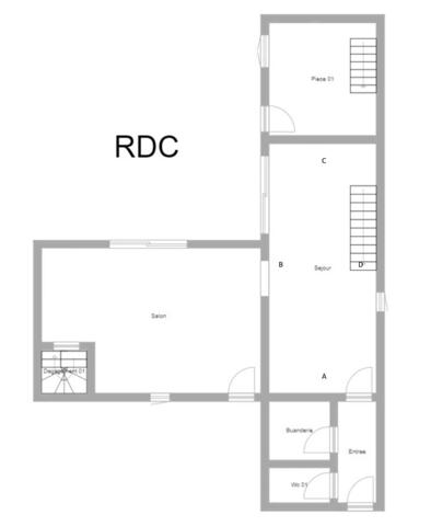 St Lunaire maison en pierre. Potentiel de 177m² sur jardin de 780m². 4 chambres et un bureau + annexe+ appentis