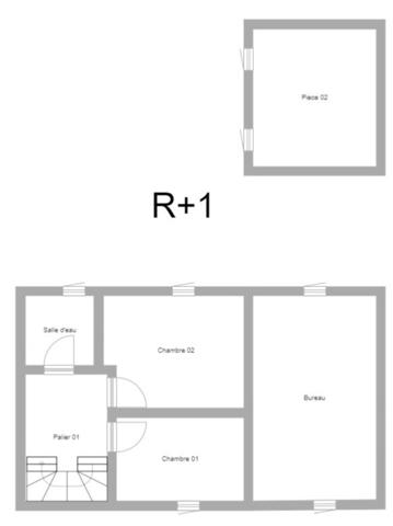 St Lunaire maison en pierre. Potentiel de 177m² sur jardin de 780m². 4 chambres et un bureau + annexe+ appentis