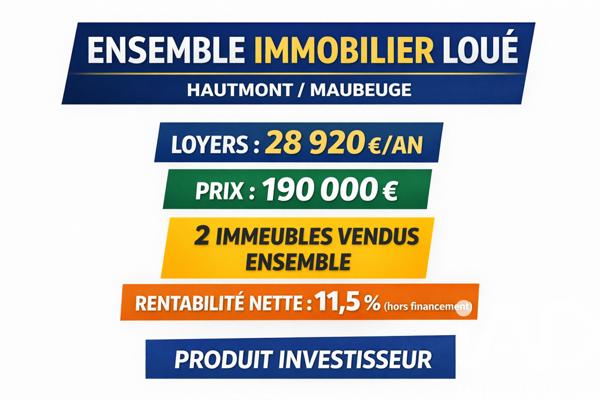 Immeuble à vendre 180 m² Maubeuge