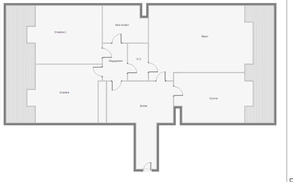Appartement T3 avec parking à vendre à NANTES (44000) quartier Dalby Moutonnerie - dernier étage