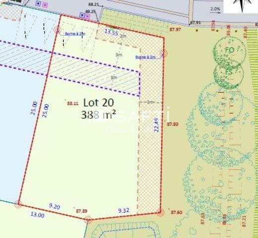 Terrain constructible viabilisé
