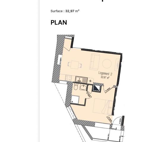 Appartement Sarzeau 2 pièce(s) 32.97 m²