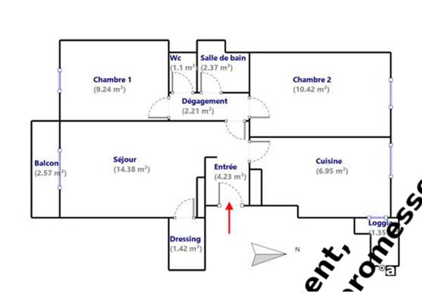 À vendre : Appartement 3 pièces à Marseille - Les Chartreux