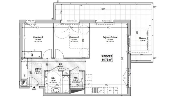Appartement à vendre 3 pièces 78 m² Marseille 8