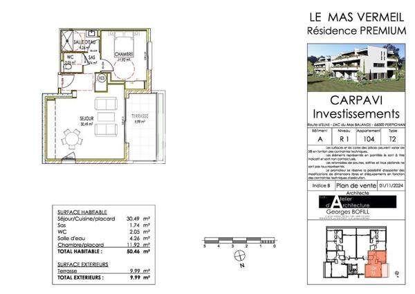Appart T2 de 50m2