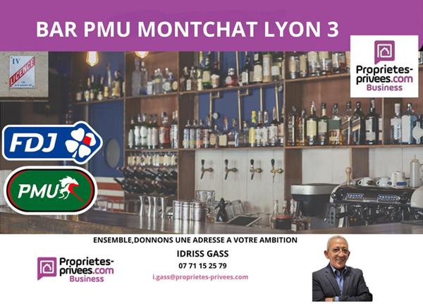 69003 LYON,  Montchat :  BAR, JEUX, FDJ, SNACK avec TERRASSE