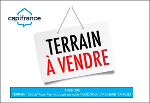 TERRAIN 1 000 m² – PERMIS PURGÉ – SECTEUR MOUDONG / JARRY – BAIE-MAHAULT