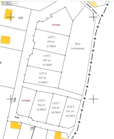 Terrain à Batir à vendre à Le Coudray-Macouard dans le Maine-et-Loire (49260), ref : 49076-287