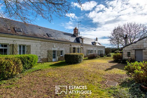 Belle Propriété au cadre champêtre avec prairie et boxes pour chevaux