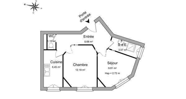 Location Appartement 2 pièces 42 m² - Houilles 78800